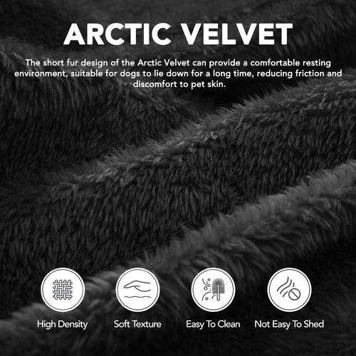 Détail Arctic Velvet du lit orthopédique Doggo Zen - noir